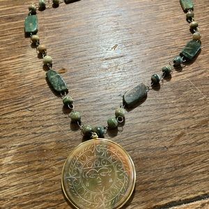 Green stone necklace